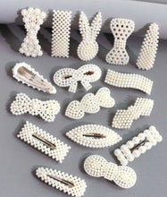 Load image into Gallery viewer, 16 pcs Girls Faux Pearl Hair Clips
